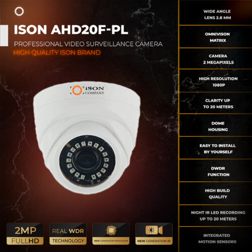 AHD CCTV camera 2 megapixels ISON AHD20F-PL