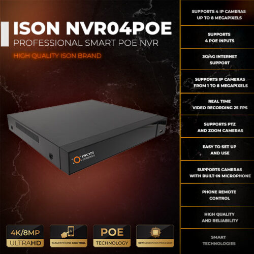 ISON-NVR04 POE SMART PROFESSIONAL NVR ISON-NVR04 POE SMART PROFESSIONAL NVR