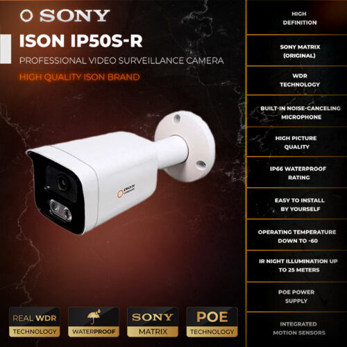 POE ISON IP50S-R ile Dijital IP CCTV Kamera