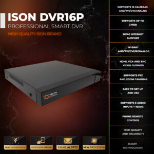 ISON-DVR16P DVR PROFISSIONAL INTELIGENTE