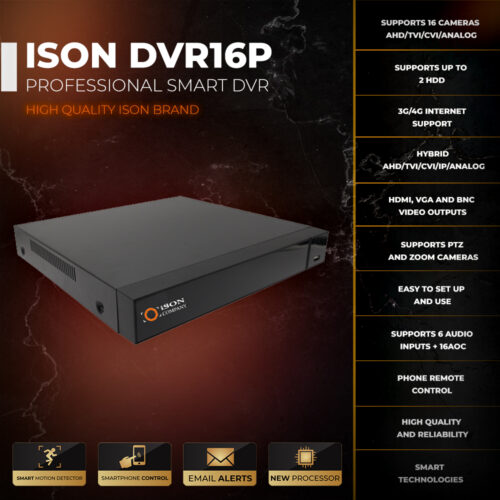 ISON-DVR16P DVR PROFESIONAL INTELIGENTE