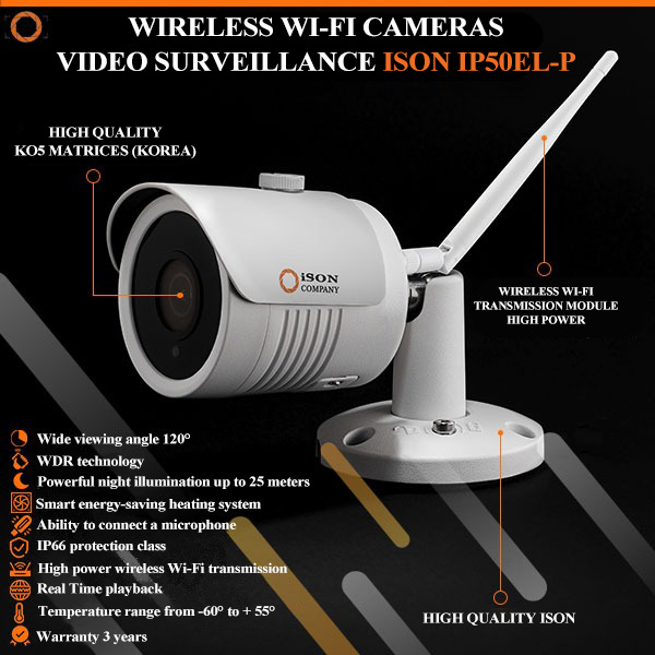 ISON IP50EL-P 5MP Digital Wireless IP WI-Fi CCTV Camera 4