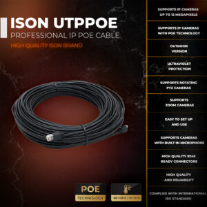 Prefabricated cable for POE IP video surveillance cameras ISON outdoor cable