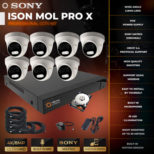 ISON MOL-7 PRO X 8 megapixels with hard disk 1tb