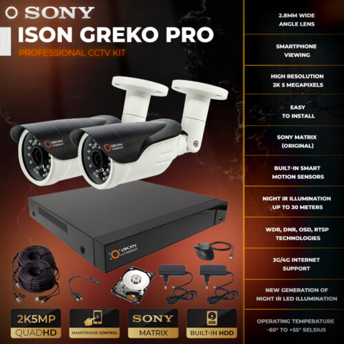 ISON GREKO-2 Système de vidéosurveillance 5 mégapixels avec disque dur