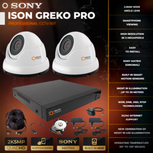 ISON GREKO-2K Système de vidéosurveillance 5 mégapixels avec disque dur