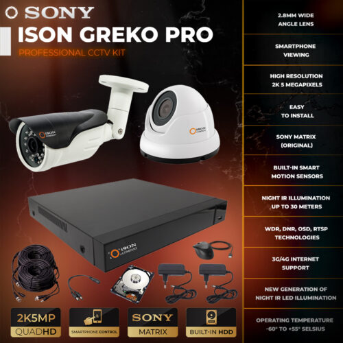 ISON GREKO-2KK 5 megapixel video surveillance system WITH HDD