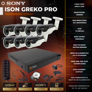 ISON GREKO-7 5 megapixel video surveillance system WITH HDD