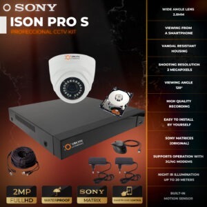 Video surveillance system for 1 camera 2 megapixels ISON PRO S Eye K with hard disk drive