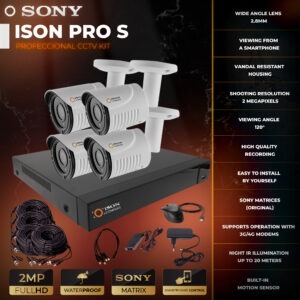 Video surveillance system for 4 cameras 2 megapixels ISON PRO S Dacha