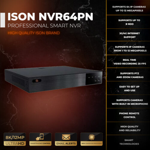 ISON-NVR64PN NVR PROFESIONAL INTELIGENTE